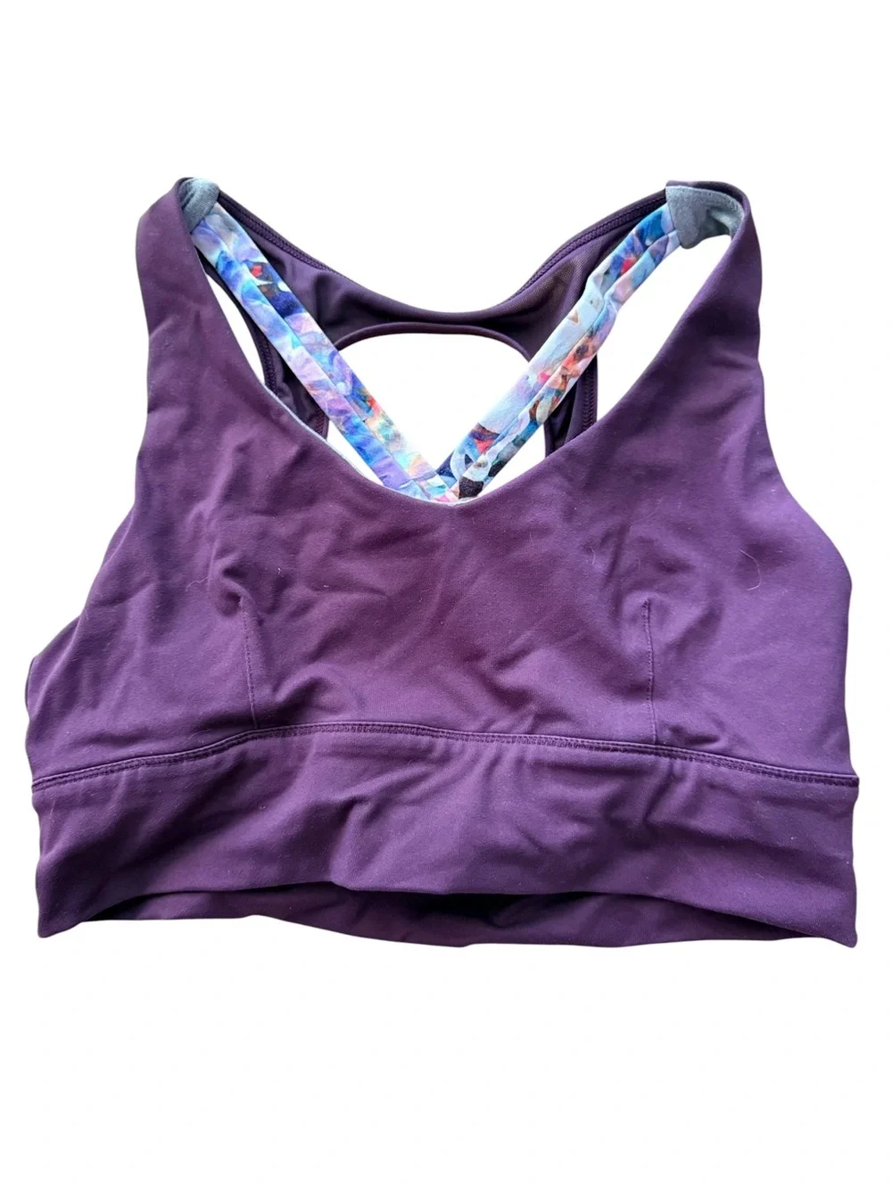 Born Primitive Purple Medium Support Sports Bra Criss Cross Back Size Large - Picture 3 of 6